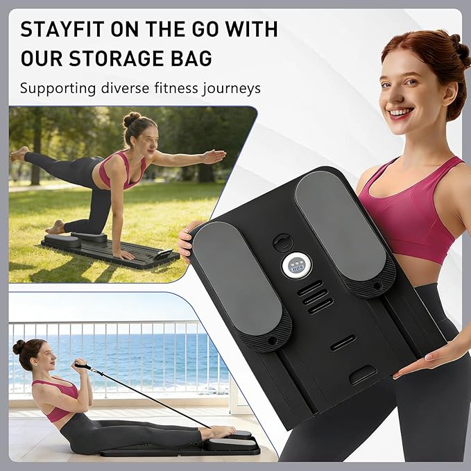 Pilates Board-Pilates Reformer Board,Multi-Purpose Portable Pilates Reformer Machine Home Pilates Kit for Home Workout,Fitness, Exercise,Abs,Core Equipment