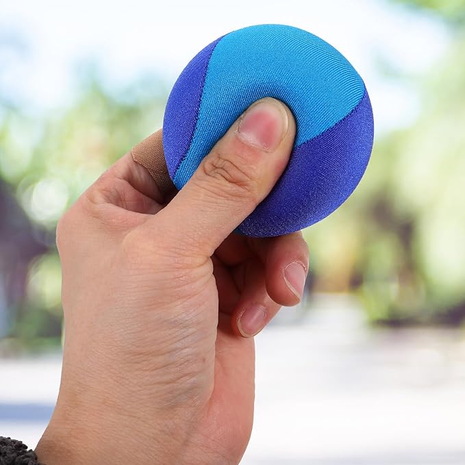 YARNOW Portable Mini Hand Grip Strength Trainer Ball for Finger Strengthening and Rehabilitation Tpr Fabric Hand Exerciser for Stress Relief and Concentration Improvement Light Blue