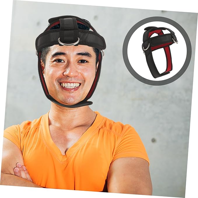 Kisangel Adjustable Neck Harness, Weight Lifting Strap Heavy Duty Neck Trainer Strapfor Exerciser Strength Training Fitness Equipment