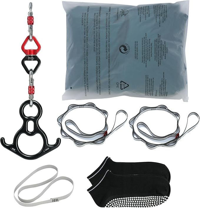 VEVOR Aerial Silk & Yoga Swing, Aerial Yoga Hammock Kit with 100gsm Nylon Fabric, Full Rigging Hardware & Easy Set-up Guide, Antigravity Flying for All Levels Fitness Bodybuilding
