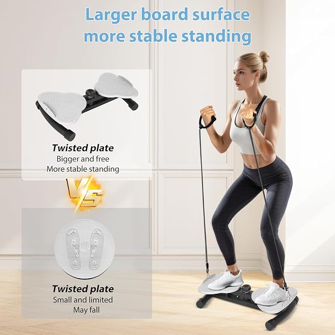 waist twister,waist twisting machine twister board with 300 lbs Weight Capacity, Noiseless Fitness Tool Foot Massage, Core Workout for Belly Fat Loss Anti-Slip Home Gym Equipment for Women Men Grey