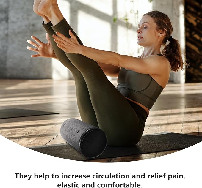 CHILDWEET Epp Foam Roller Yoga Massage Stick for Muscle, 15x30cm Fitness Roller for Legs, Back, Feet Deep Tissue Massage, Yoga Accessories for Athletes and Home Workout