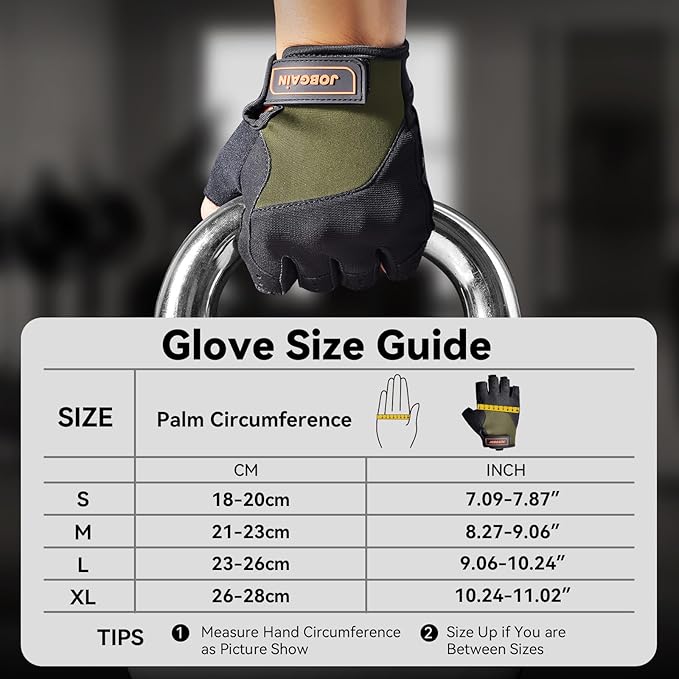 Workout Gloves for Women and Men, Breathable Weight Lifting Gloves, Grip & Shock Absorption, Full Palm Protection, for Gym Exercise, Fitness, Training & Cycling