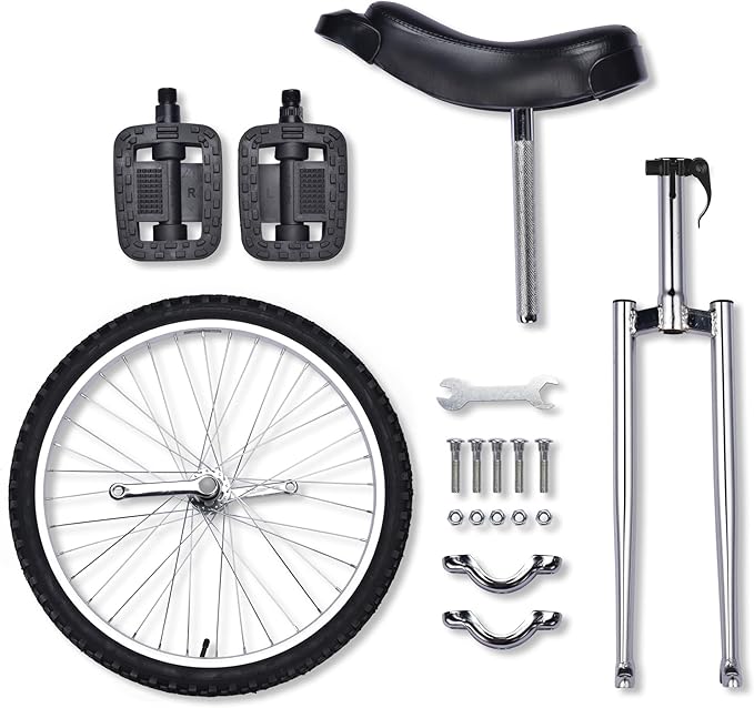 AW 16/18/20/24 Inch Wheel Outdoor Unicycle Adjustable Seat Exercise Bicycle Fit Adults Kids Outdoor Sports Fitness Exercise, for Choice
