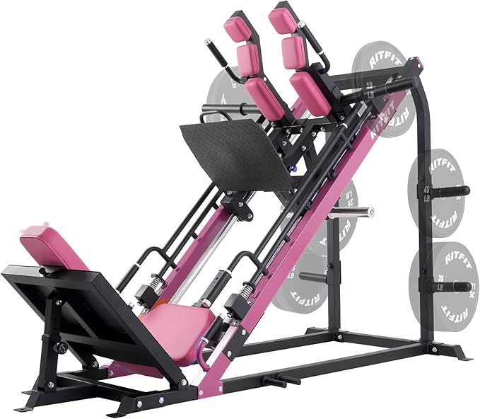 RitFit 3-in-1 Leg Press Hack Squat Machine for Home Gym, 1500LB Capacity, Compact Space-Saving Design with Multiple Hack Squat & Leg Press Angles