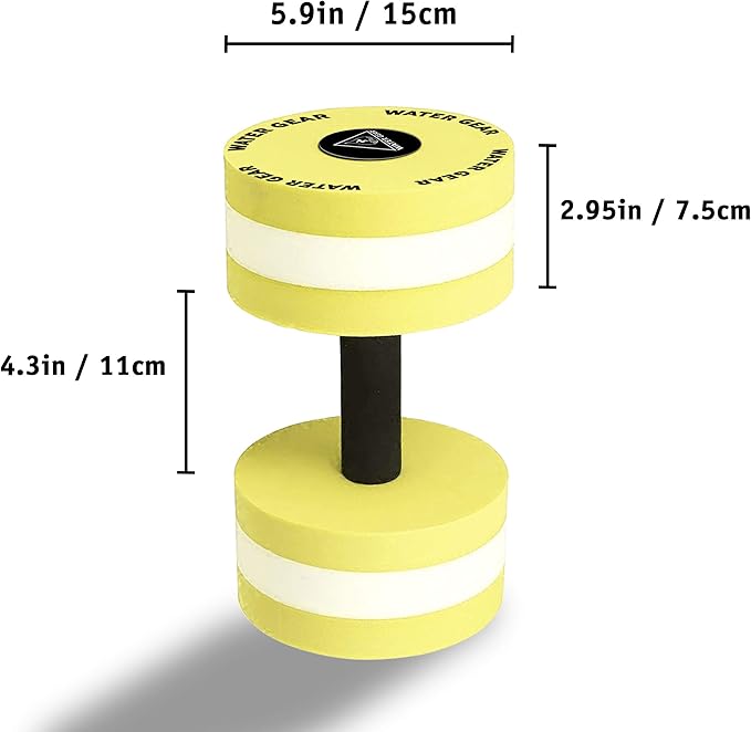 Water Gear Hydro Buoys Minimum - Water Fitness and Pool Exercise - Great for Upper Body and Minimum Stress Training - Workout Your Back Arms and Chest
