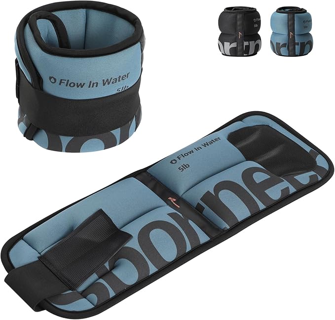 Sportneer Ankle Weights for Men Women Strength Training, 4/10 lbs Pair Leg Weights Set Comfortable and Soft Perfect for Dancing Running Walking Fitness Workout
