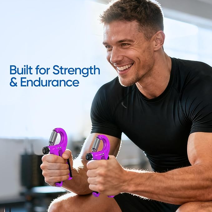 FitBeast Grip Strength Trainer 2 Pack โ Adjustable Hand Grip Strengthener for Strength Training & Rehabilitation, 10-132 lbs Resistance Forearm Strengthener, Ideal for Athletes, Rehab, Office
