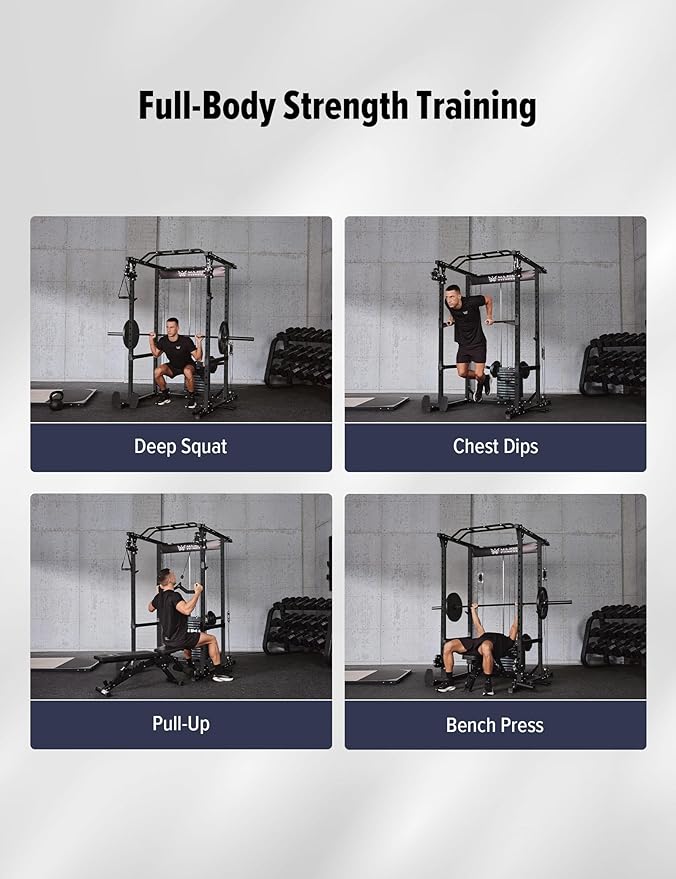 MAJOR FITNESS Drone1 Power Cage - Multi-Function Power Rack for Home Gym, Squat Rack, Cable Crossover System, for Strength Training