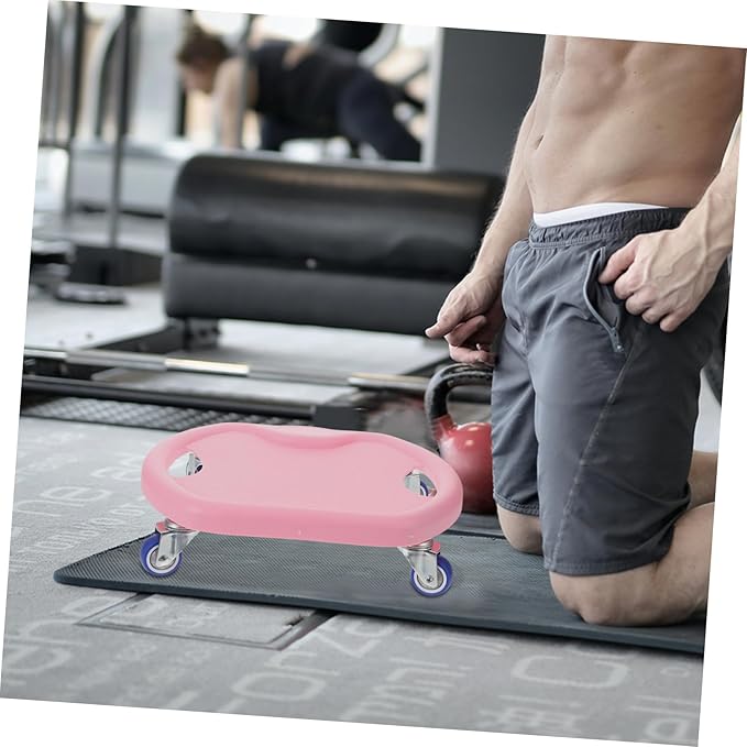 Happyyami Abdominal Sliding Disc with Roller Exercise Sliders for Home Workout Quiet Fitness Discs for Core Strength Compatible with Resistance Bands Easy to Clean and Use