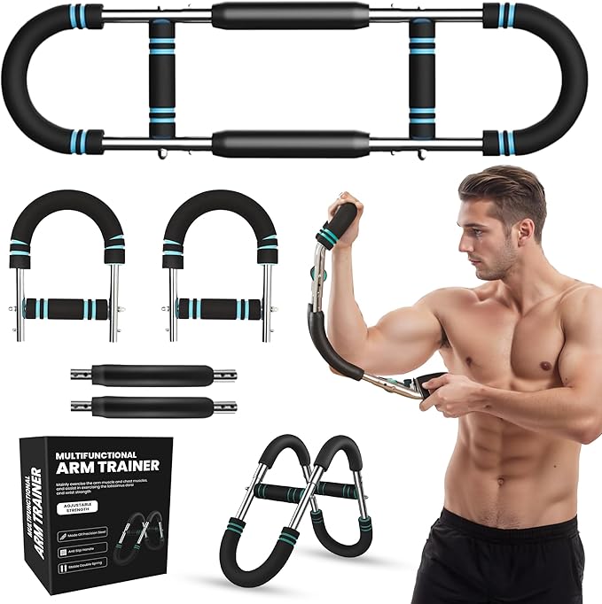 Heavy-Duty Arm Trainer for Men, 60–120 lbs – 2025 Upgraded Twister Bar for Chest & Arm Power Training