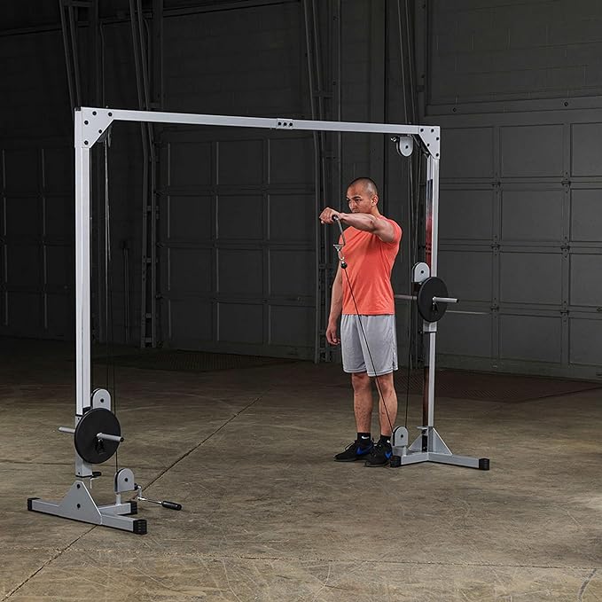 Body-Solid Best Fitness Functional Trainer Cable Machine, Full Body Workout Weight Stacks, Chest and Shoulder Exercise Home Gym LAT Pulldown Machines with 190lb Weights Stack, Midnight Black