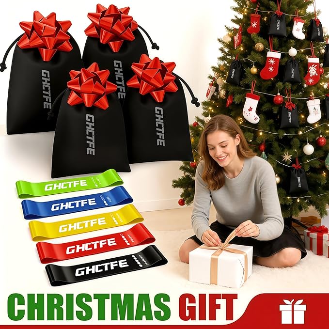 50PCS Resistance Bands Bulk Pack for Gym Studios, Trainers & Schools, 10 Mini Bands Sets, 5 Levels Color-Coded Durable Loop Exercise Bands for Pilates, Yoga, Rehab, Gift for Team Fitness