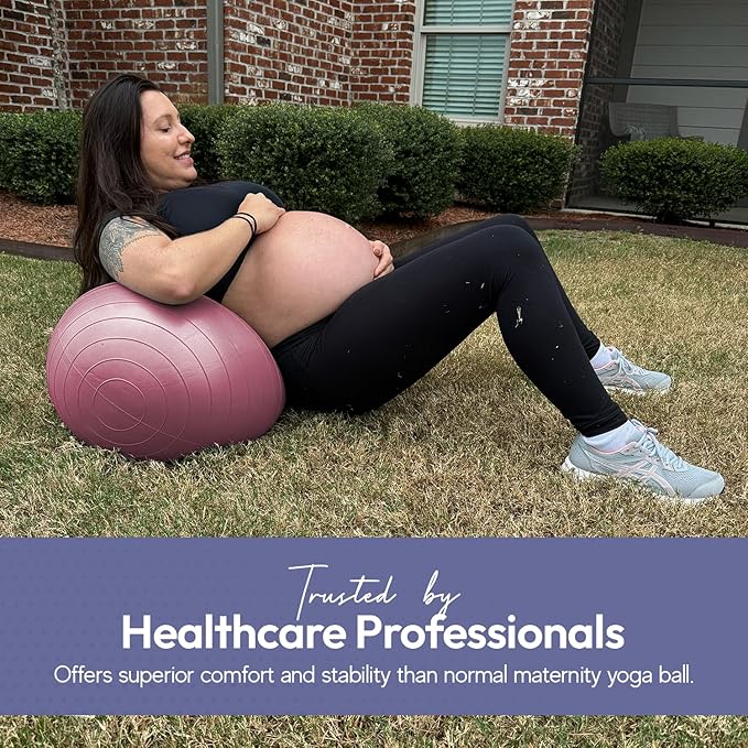 Meex Peanut Ball Labor - Durable and Thick Birthing Ball for Pregnancy - Peanut Ball Pregnancy for Labor - Antiburst Birth Ball - Labor Ball - Peanut Exercise Ball - Pregnancy Ball - Pump Included
