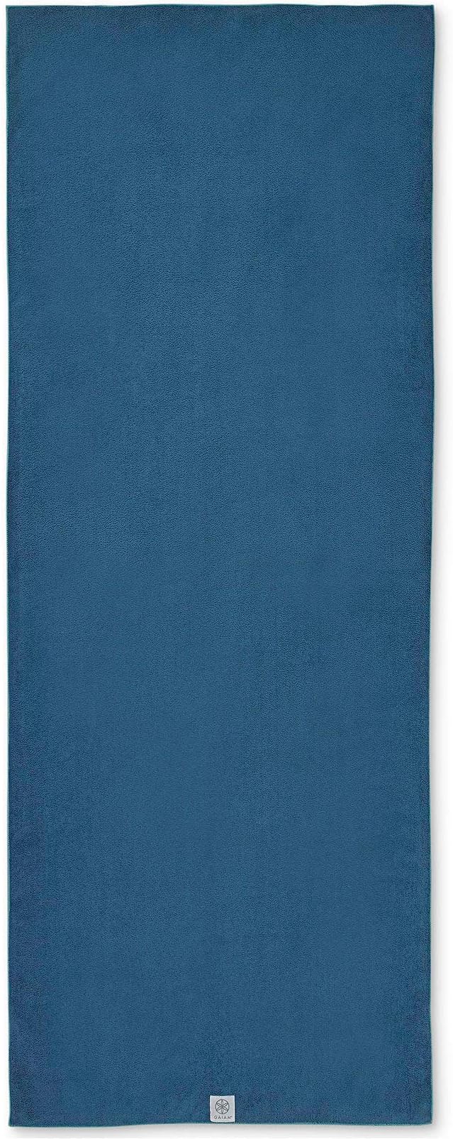 Gaiam Yoga Towel - Mat Sized Active Dry Non Slip Moisture Wicking Sweat Absorbent Microfiber Hot Yoga Towel for Women & Men | Stay-Put Corner Pockets (70" Long x 26" Wide)