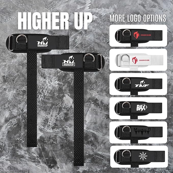 Ekkovision Weight Lifting Straps With Cuffed D Ring, Wrist Support for Men, Heavy Duty Thick Comfortable Lifting Straps, Secure Fit, Enhanced Grip, Straps for Weightlifting & Gym Training, Black