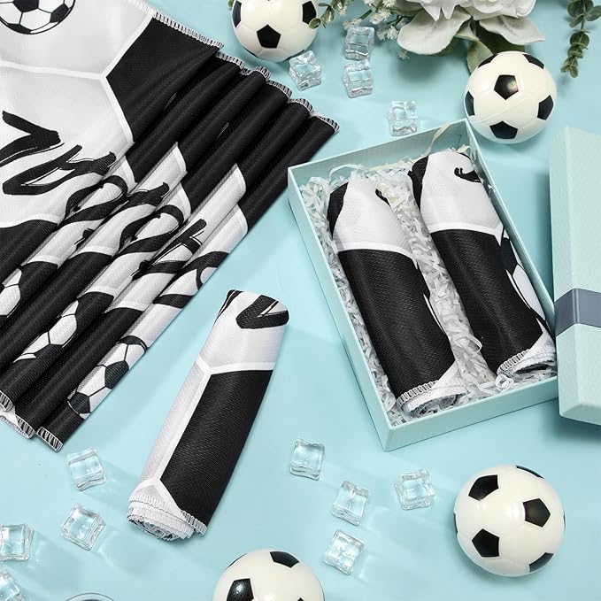 Peryiter 20 Pcs Soccer Towel 40 x 12 Inch Breathable Ice Sweat Towel with Storage Bag Quick Dry Microfiber Soccer Team Gift Party Favors for Fitness Camping Gym Running Sports Men Women Coach Gift