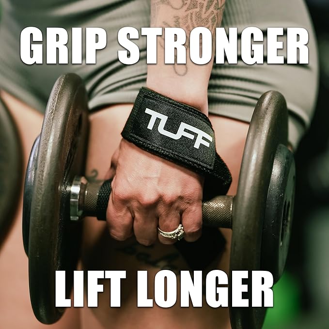 Tuff Lifting Straps - Wrist Straps for Weightlifting, Deadlifts, Powerlifting, and Strength Training - Ideal for Men and Women