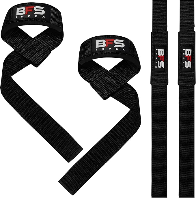 Lifting Straps for Weightlifting, Weightlifting Cotton Straps with Neoprene Padding for Men women Gym Wrist Straps for Bodybuilding powerlifting, Strength Training and Deadlifting