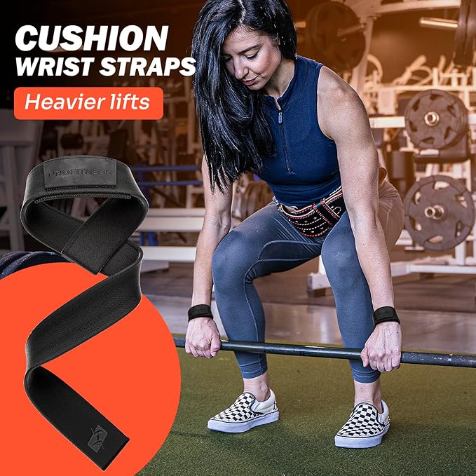ProFitness Wrist Wraps for Weightlifting with Premium Lifting Straps - Weight Lifting Wrist Wraps and Gym Straps Ideal for Men & Women Workout & Training - Workout Straps with Wrist Support
