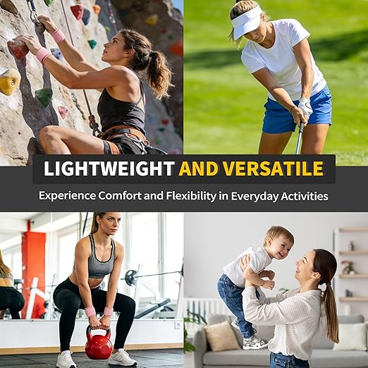 CAMBIVO Wrist Wraps for Men and Women 2 Pack, Adjustable Compression Wrist Brace for Carpal Tunnel, Wrist Support, Pain Relief, Lifting Straps Wrist Bands for Fitness, Weightlifting, Gym Workout