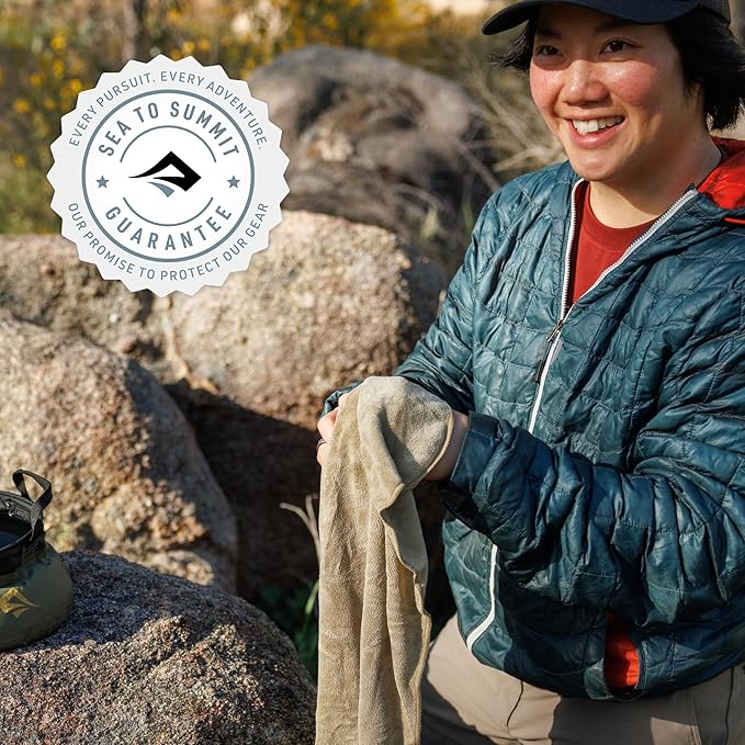 Sea to Summit Portable Pocket Towel for Camping, Gym, and Travel