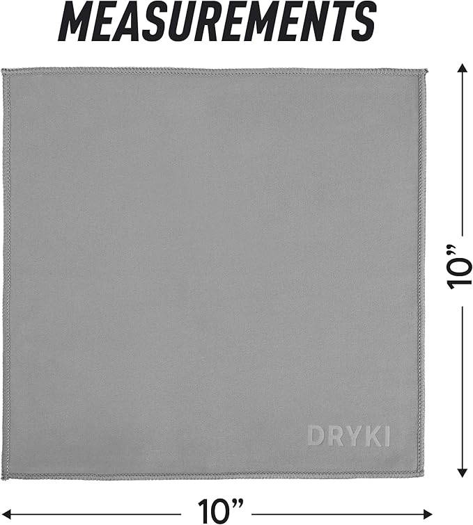 Sweat Absorbing Handkerchiefs - The Original Pocket-Sized Sweat Towels - Quick-Dry Microfiber Sweat Rags for Face, Hands, & Body - Men & Women - Gym, Sports, and Work (Grey: 5 Pack)