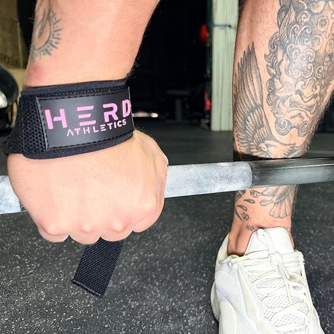 Lifting Wrist Straps β 23" Length x 1.5" Width β Padded Neoprene Cotton Straps for Weightlifting, Powerlifting, Functional Training, Strength Training & Deadlifts β Heavy Duty Grip Support