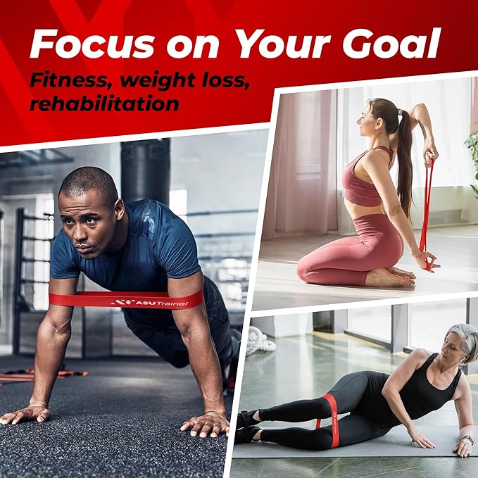 Loop Resistance Bands, 5 Exercise Bands, 5–40 lb, Boosting Workout Equipment Made of Durubbex, Resistance Bands for Working Out, Inner Thigh Exercise Equipment, Fitness & Workout Bands