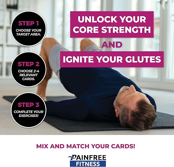 Exercise Flash Cards - Workout Cards Deck - Exercise Cards for Home Workouts Women & Men