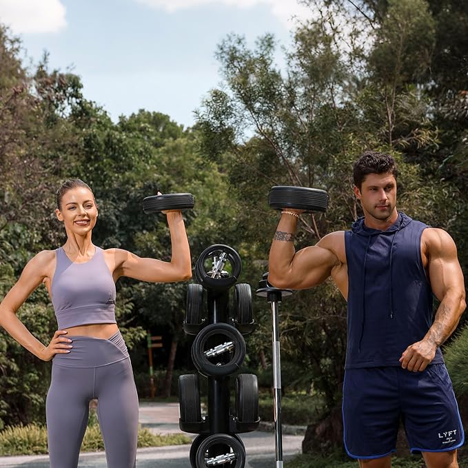 Dumbbell Weight Plates –Dual Purpose Ergonomic Fitness Equipment, Multifunctional Design for Strength Training, Full Body Workouts and Home Gym