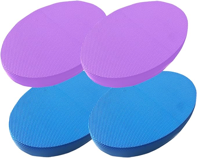 2Pcs Foam Balance Pad Oval Yoga Pad Cushioning Protection with Closed-Cell Structure 2in Thick Exercise Balance Pad Balance Pad Blue
