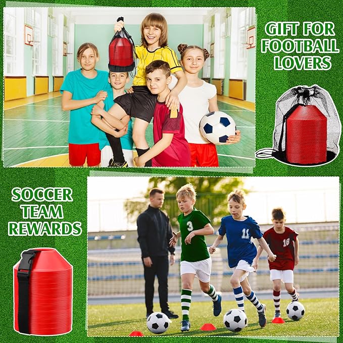 Hanaive 100 Pieces Mini Soccer Cones for Sport Drills 5 Inch Agility Disc Cones with Accessories for Kids Football Training