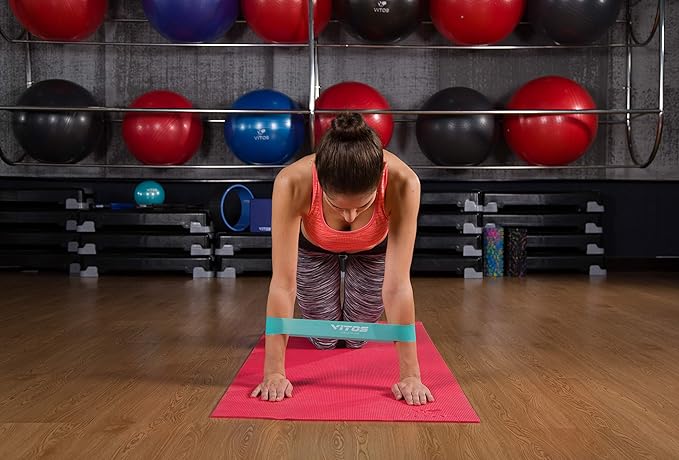 Vitos Resistance Bands Set - Exercise Bands for Working Out, Leg Exercises Elastic Stretch Bands