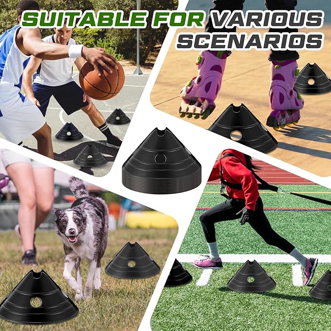 ShinyRelief Jumbo Disc Cones Jumbo Soccer Cones with Mesh Bag Giant Large Agility for Soccer Training Adult Sports
