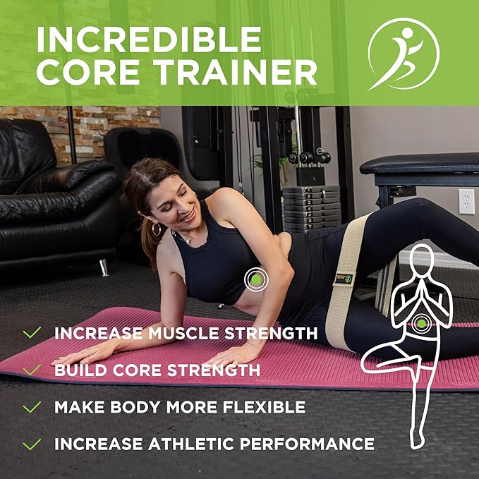 Multifunction Resistance Band Set – Non-Slip Booty Bands for Legs, Glutes, Yoga, Pilates, Rehab & Home Gym Workouts – Natural Latex & Fabric Options