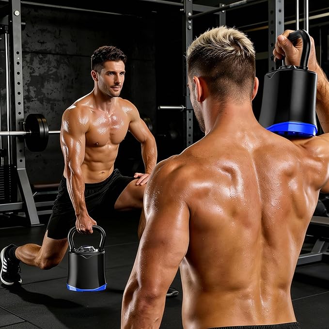 Adjustable Kettlebell,6-in-1 Quick Change Adjustable Kettlebell Set (6.5-40 LBS) for Home Gym - Space-Saving Design with Scratch-Resistant Rubber Base to Protect Floors, Two-Way Rotating Handle for Full Body Workouts