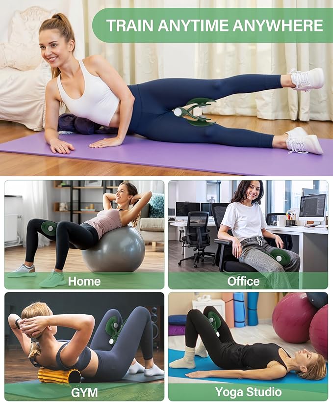 Kegel Exerciser, Pelvic Floor Muscle Exercise Devices for Women, Inner Thigh Exerciser Leg Workout Equipment Thigh Trainer for Male Hip Trimmer Inner Thigh Toner Workout