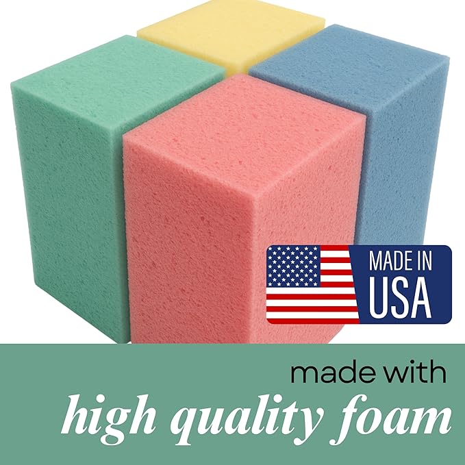 New Millennium Grip Strength Trainer β 4-Pack Foam Hand Therapy Block Exercisers for Hand & Wrist Rehabilitation, Carpal Tunnel, Arthritis, Tendonitis β Made in USA, Color-Coded Resistance