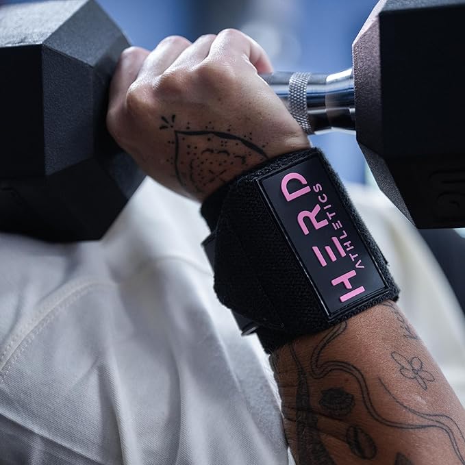 Weightlifting Wrist Wraps β 12" & 18" Adjustable Support with Thumb Loop β Medium Stiffness for Powerlifting, Olympic Lifting, Functional Fitness, Bodybuilding