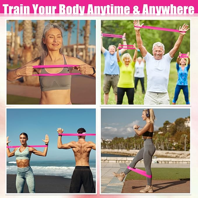 DEEKIN 20 Pcs Resistance Bands Resistance Loop Exercise Bands Exercise Equipment Elastic Drag Ring for Women and Men Home Fitness, Gym, Yoga