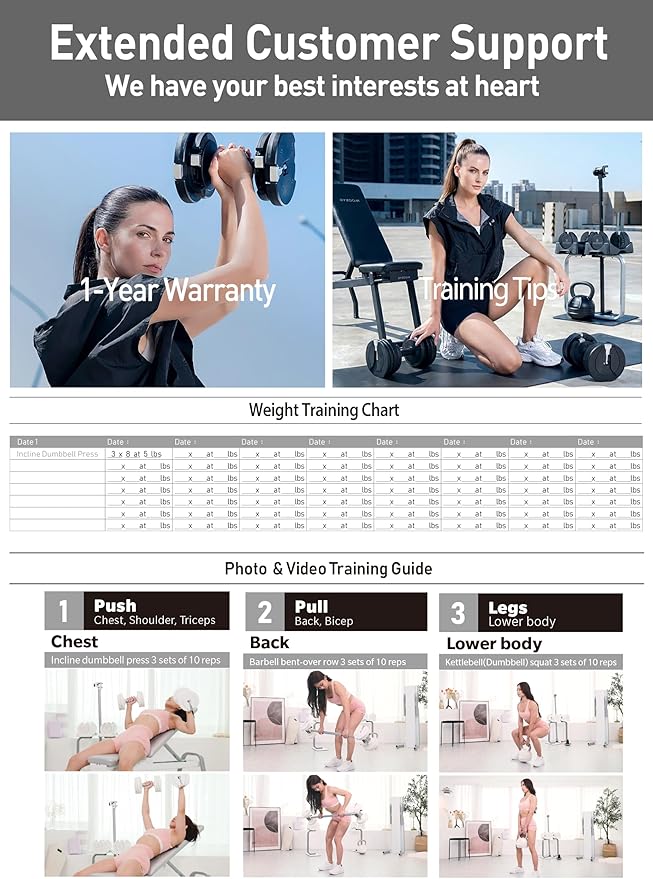 BYZOOM FITNESS Pure Series Adjustable Dumbbell - 12.5/25/27.5/75lb - ONE UNIT OR PAIR(check QTY before purchase) - 5-in-1/ 10-in-1 / 21-in-1 Flexible Hand Weights for Home Gym, Strength Training & Fitness Workouts, White OR Black