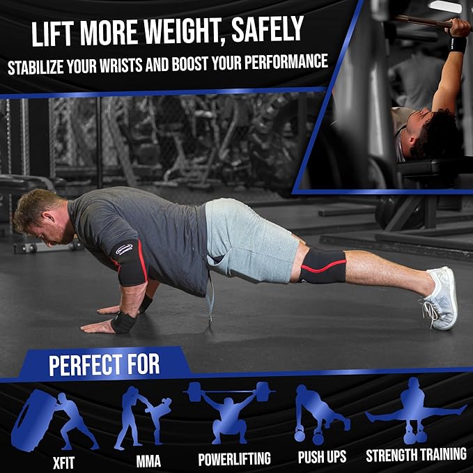 Rip Toned Wrist Wraps for Weightlifting – USPA & USAPL Approved 18" Wrist Straps for Powerlifting – Adjustable, Durable Gym Wraps with Thumb Loop – Maximum Support for Men & Women