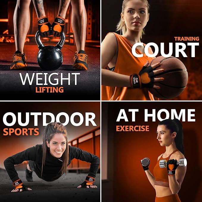 DXM SPORTS Workout Gloves for Women with Wrist Support - Weight Lifting Gloves for Gym, Cycling, Training - Exercise Gloves for Women