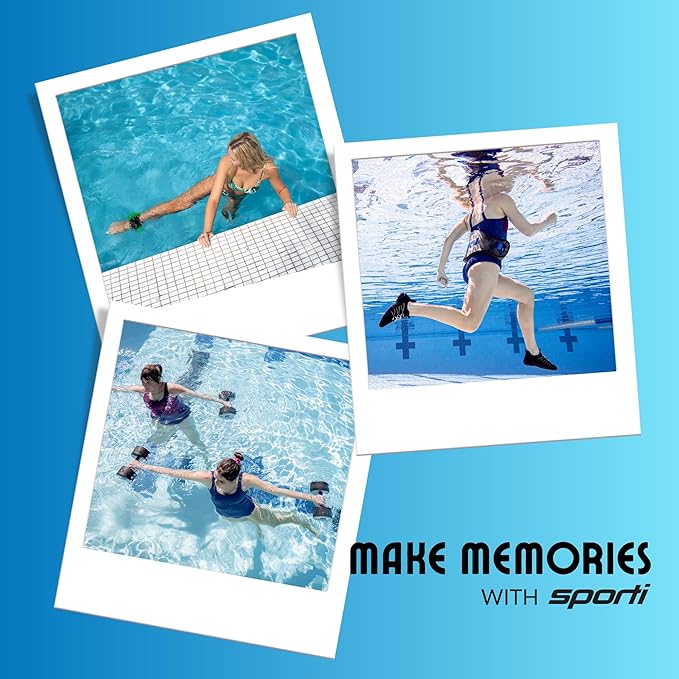 Sporti Fitness Ankle Weights - Water Ankle Weights for Aqua Belt Pool Exercise, Comfortable Fit