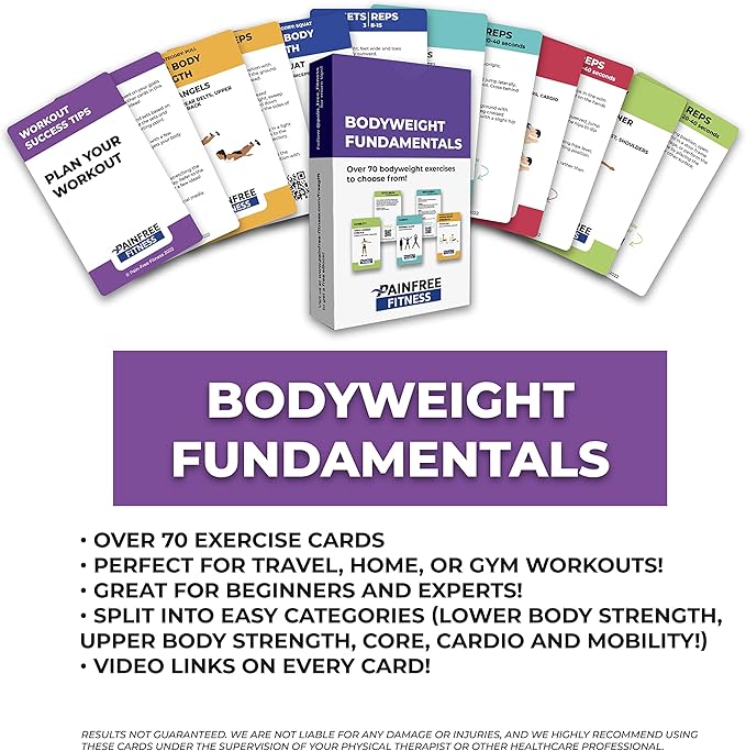 Exercise Flash Cards - Workout Cards Deck - Exercise Cards for Home Workouts Women & Men