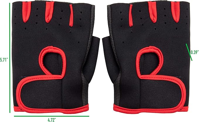 Mind Reader Workout Glove Set, Open Finger, Wrist Support for Men and Women, Textured Non-Slip Grip for Sports, Lifting Weights, Gym Fitness, XXL, Pink