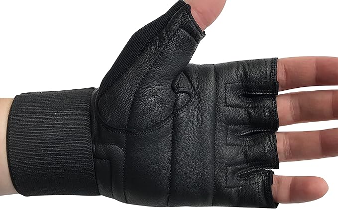 Gym Gloves with Wrist Support for Gym Workout, Crossfit,Weightlifting Black/White or Black Premium Quality Materials.