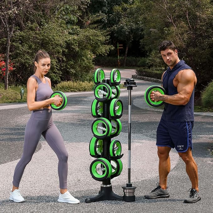 Dumbbell Weight Plates –Dual Purpose Ergonomic Fitness Equipment, Multifunctional Design for Strength Training, Full Body Workouts and Home Gym