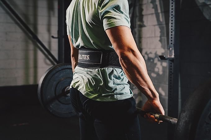 Velites - Weightlifting Lumbar Support Belt - Official of the Royal Spanish Weightlifting Federation - Extra-adherent Velcro - For Deadlifts, Squats, Snatches and Cleans